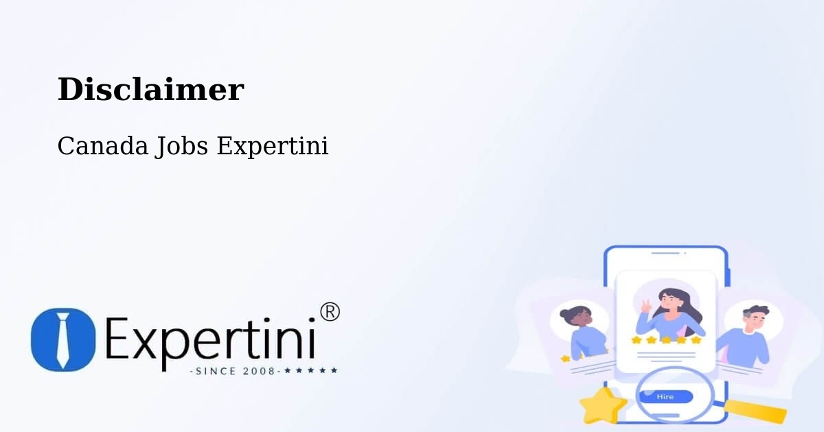 Disclaimer – Saint Thomas - Canada Jobs Expertini